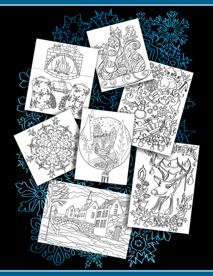 Adult Coloring Book: 30 Winter Chill Coloring Pages