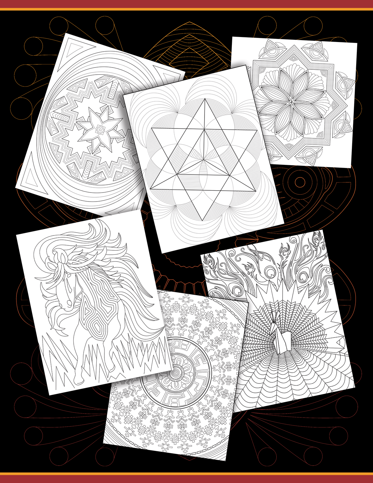 Stress Pattern Design 40 Stress Relieving & Relaxing Patterns, Volume 5 – ColoringCraze