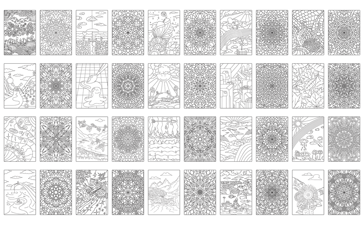 Stress Pattern Design 40 Stress Relieving & Relaxing Patterns, Volume 3 – ColoringCraze