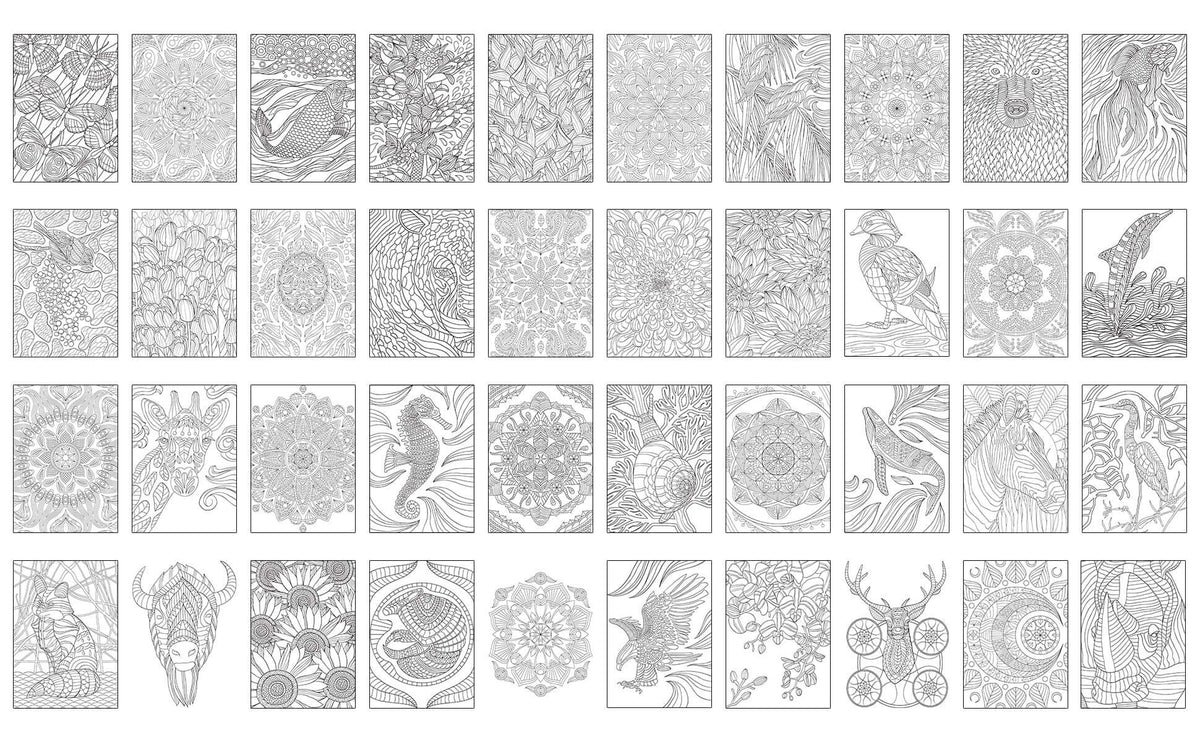 Stress Pattern Design 40 Stress Relieving & Relaxing Patterns, Volume 4 – ColoringCraze